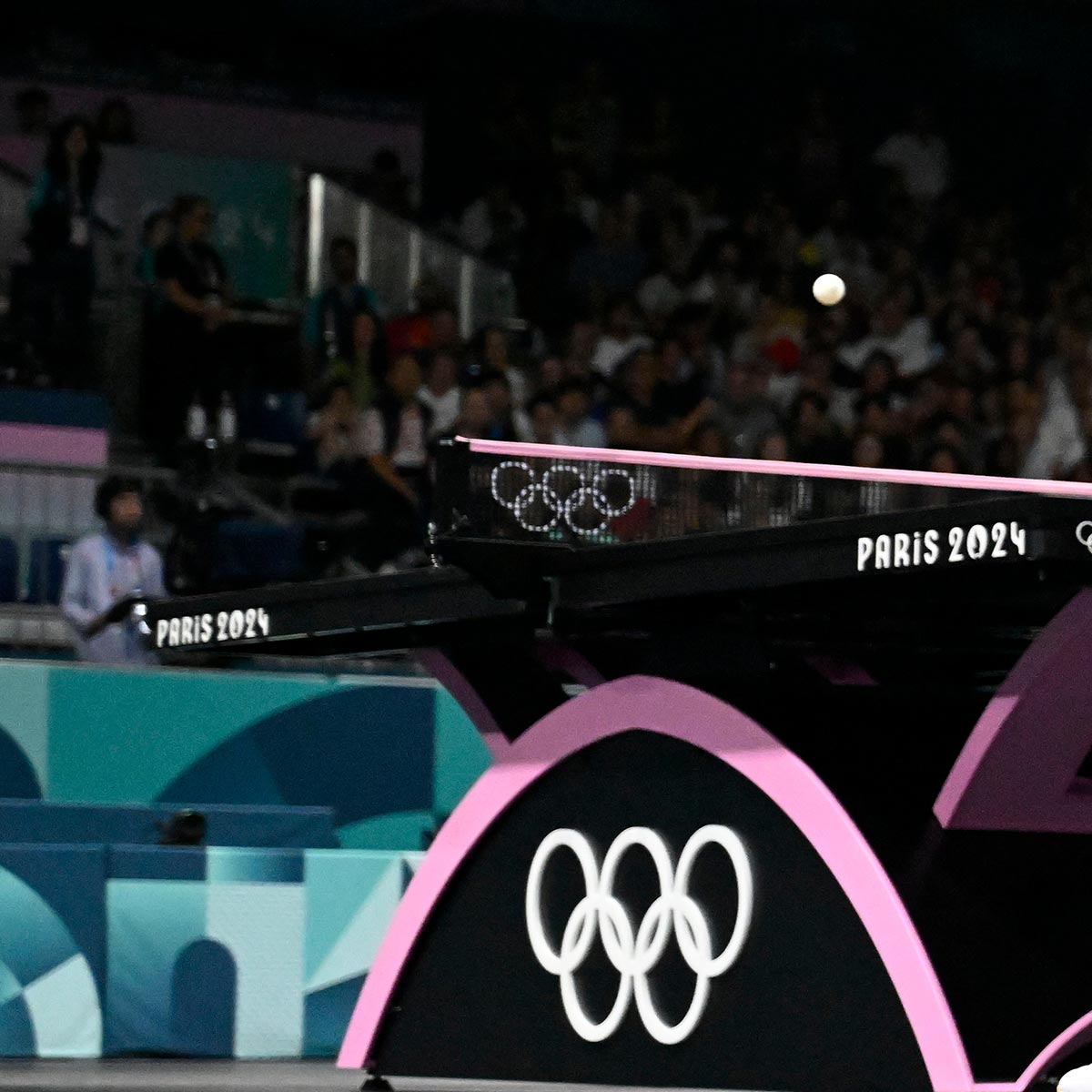 Mesa de ping pong en los Juegos Olímpicos de París 2024