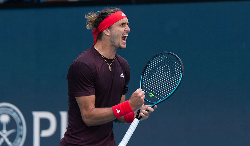 Alexander Zverev celebrando un punto