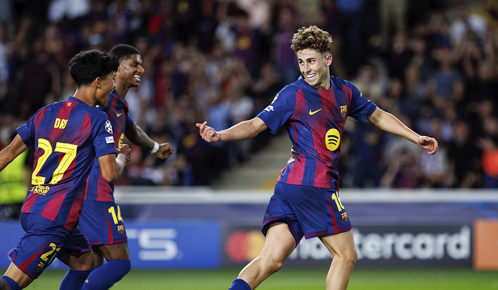 Jugadores del Barcelona celebrando