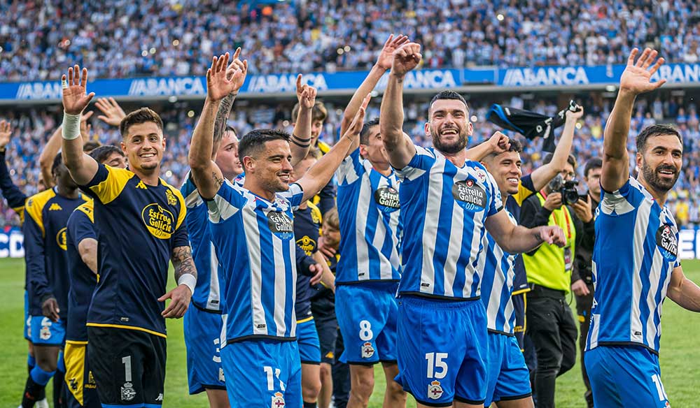 Jugadores del equipo Deportivo de la Coruña