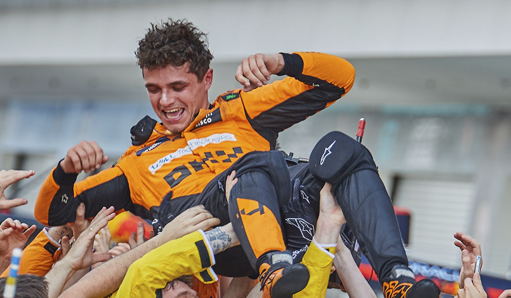 Lando Norris - Celebrando una victoria