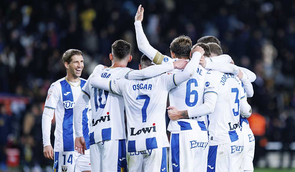 El Leganés celebrando la victoria contra el Barcelona - 15 diciembre 2024
