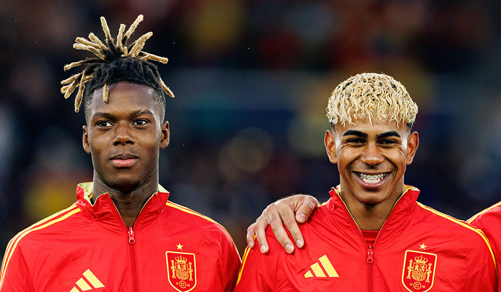 Nico Williams y Lamine Yamal como jugadores de la selección española