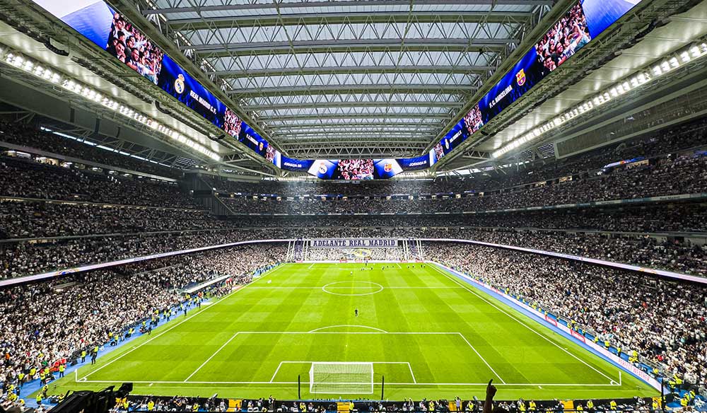 Interior del estadio Santiago Bernabéu
