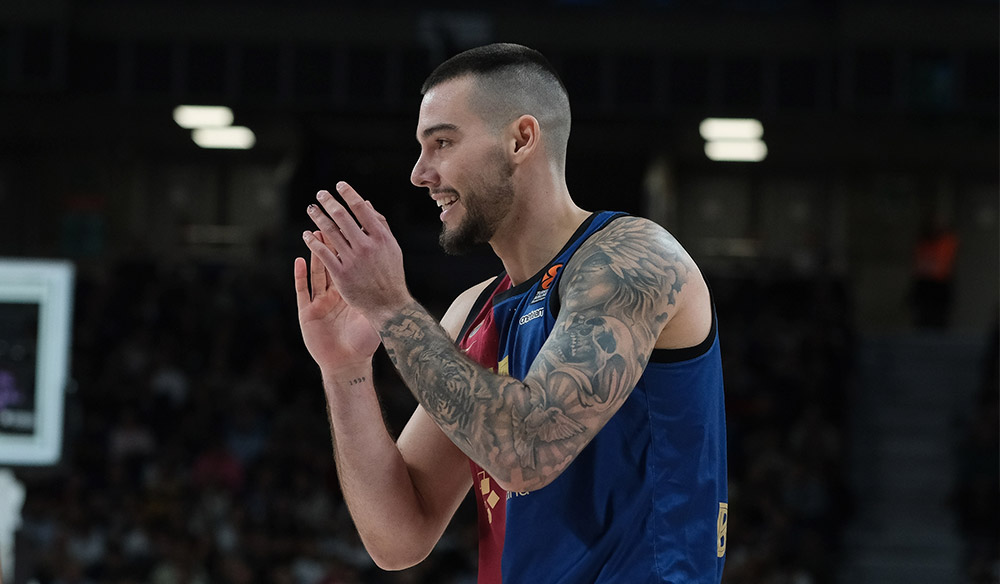 Willy Hernangómez celebrando un punto